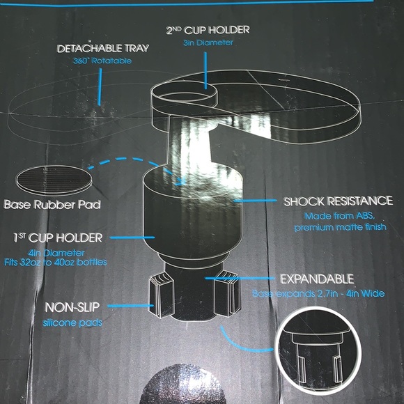 Double Cup Holder & Attachable Tray - Picture 9 of 11